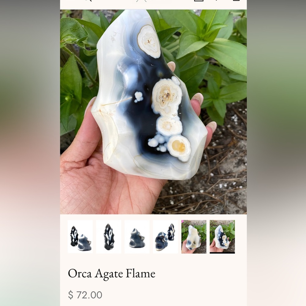 Unique Orca Agate Stone Decor